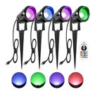 Zuckeo 4 Pack Rgb Plug-in 10W Spotlights Landscape Pathway Color Changing. Fixed Price $38.88.