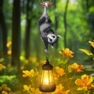 Gerrii Solar Light Outdoor Statues Resin Animal Upside Down With Led Lantern. Fixed Price $33.74.
