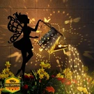 Ouddy Fairy Garden Decor, Solar Watering Can Lantern, Metal Waterfall Light. Fixed Price $40.99.