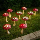 Brylanehome Set Of 10 Solar Mushroom Lights - Red White. Fixed Price $79.99.