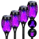 Aounq Solar Lights Outdoor Halloween Decorations, Upgraded 4PACK, Purple. Fixed Price $42.99.