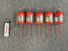Vintage 5 Weber Grill Lars 1984 Red Outdoor Lantern Rainproof Candles. Fixed Price $90.00.