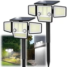 Solar Outdoor Lights With Stakes, 2500LM 180 Pir Motion Sensor, 360. Fixed Price $45.09.
