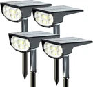 Solar Spot Lights Outdoor 4 Pack 30 Led Waterproof Landscape Lighting Yard Path. Fixed Price $53.99.