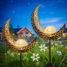 2PACK Moon Garden Solar Lights Outdoor Stakes Waterproof, Gifts For Mom, Crackle. Fixed Price $43.95.