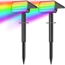 Lansow Solar Spot Lights Outdoor Color Changing, 2 PACK/7 Modes Waterproof So.... Fixed Price $45.09.
