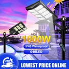 Commercial 1000W Solar Street Outdoor Lights For Garden Shop Led Road Lamp. Fixed Price $79.79.