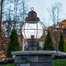 Bel Air Lighting 19" 1-LIGHT Black Outdoor Lamp Post Fixture Seeded Glass. Fixed Price $62.99.