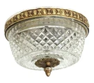 Waldorf Astoria Crystal & Brass Flush Mount Fixture. Fixed Price $850.00.