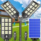 Pack 8000W Solar Street Lights Outdoor 240000LM Dusk To Dawn Waterproof. Fixed Price $401.99.