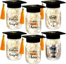 6 Set Graduation Centerpieces For Tables Mason Jar Decorations With Led Light An. Fixed Price $21.99.
