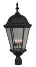 Craftmade Z555 Straight Glass 3 Light Outdoor Post - Black. Fixed Price $161.10.