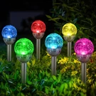 Solar Garden Lights 6 Pack Multicolor Changing White Waterproof Solpex Outdoor. Fixed Price $74.99.