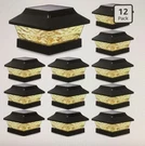 Siedinlar Solar Post Lights Outdoor Modes Cap 12 Pack, Cool White Black- New. Fixed Price $59.00.