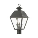 Livex Wentworth 3 Light Outdoor Large Post Lantern, Charcoal/clear 27219-61. Fixed Price $799.96.