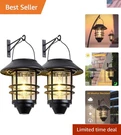 Elegant Solar Lantern Outdoor Lights 2-PACK Waterproof & Wall-mount Kit Inc.... Fixed Price $51.00.