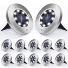 Aogist 12 Pack Solar Disk Lights 8 Led In-ground Outdoor Landscape F.... Fixed Price $85.22.