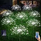8 Pack Outdoor Solar Garden Lights, Firework Powered Modes,. Fixed Price $61.64.