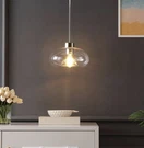 Safavieh Lighting Wessley Glass Shade Pendant Clear/nickel Led Bulb Incl. Nib. Fixed Price $36.48.
