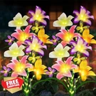 Yulloyello 4 Pack Solar Butterfly Lily Lights. Fixed Price $56.99.