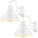 Brightever Gooseneck Outdoor Wall Lanterns, Pack Of Exterior 9.25IN, White. Fixed Price $60.99.