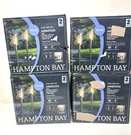 Lot Of 8 Hampton Bay Ambrose Solar Matte Black Flicker Flame Torch Path Light. Fixed Price $109.99.