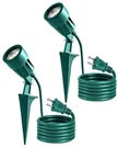 Aizzkry Outdoor Spotlight Plug In Weather Resistant Heavy Duty Stake 2PACK Green. Fixed Price $32.63.