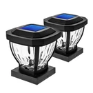 Home Zone Security Solar Post Cap Lights - Decorative Glass Led Outdoor Fits .... Fixed Price $41.24.