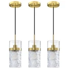 Seenming House 3 Pack Kitchen Island Pendant Light Clear Glass Bronze Finish. Fixed Price $41.38.