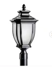Salisbury By: Kichler Lighting 1-LIGHT Outdoor Post Lantern #9938BK. Fixed Price $98.95.