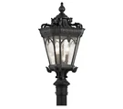 Kichler Tournai 3 Outdoor Post Light, Textured Black - 9558BKT. Fixed Price $505.00.