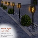Led Torch Light Stakes Solar Powered Pathway Landscape Set Of 6 20" Alpine. Fixed Price $60.68.