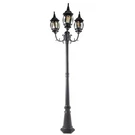 Lutec 3-HEAD Black Outdoor Post Light Aluminum Clear Curved Glass Led Lamp. Fixed Price $218.82.