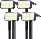 Solar Spot Lights Outdoor, 4 PACK/118 Led Modes Auto On/off Landscape. Fixed Price $50.66.