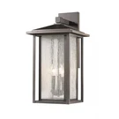 Z-lite 554XL-ORB Aspen 3 Light 12" Wide Outdoor Wall Sconce With Seedy Glass. Fixed Price $147.00.