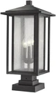 Z-lite 554PHXLS-SQPM-BK 3 Light Outdoor Pier Mounted Fixture. Fixed Price $276.00.
