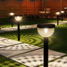 Sunco 6 Pack Round Solar Pathway Lights Outdoor, Super Bright 120 Lm, 2CCT 27.... Fixed Price $64.99.