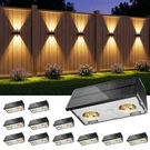 Bridika Solar Fence Lights, 12 Up And Down Pack, Black. Fixed Price $122.48.