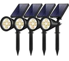 Innogear Solar Spotlights Outdoor 2-IN-1 Wall Auto On/off , Pack 4. Fixed Price $55.95.