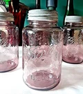 Ball Quart Pink Mason Jar Antique Zinc Lid Collectible Rose Collector's. Fixed Price $12.99.