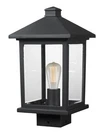 Bellevue ZPL45353 Bennie 14" Tall Outdoor Single Head Post Light - Black. Fixed Price $228.00.