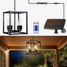 Solar Chandelier Outdoor, 14" Farmhouse Waterproof Dimmable Hanging Pendant L.... Fixed Price $115.08.