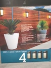 4 Gtx Black Post Solar Led Lights Garden Home Garage Patio Outdoor Lighting New. Fixed Price $56.99.