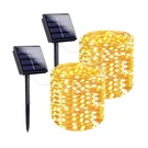 Sanjicha Extra-long Solar String Lights Outdoor, 2-PACK 144FT 400 Led, Waterp.... Fixed Price $35.89.