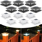 6/8/12 Pack Led Solar Post Lights Outdoor Deck Cap Fence Pvc Vinyl 4X4 6X6. Fixed Price $51.99.