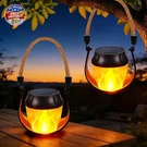 Toodour 2 Pack Hanging Solar Lantern Outdoor - With Flickering Fla. Fixed Price $28.16.