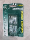 23DD11 Ge Landscape Light Bulbs: 12V, 4W, Pack, #901/BP4, New. Fixed Price $5.95.