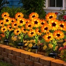Solar Sunflower Lights Outdoor Garden 4 Pack Waterproof Auto On Off Stadeco Fall. Fixed Price $74.99.