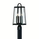 Satin Black Four Light Outdoor Post Mount From The Daulle Collection. Fixed Price $368.00.