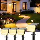 Linkind Solar Spot Lights Outdoor Waterproof IP67, 60 Led 4 Pack, Warm White. Fixed Price $51.99.